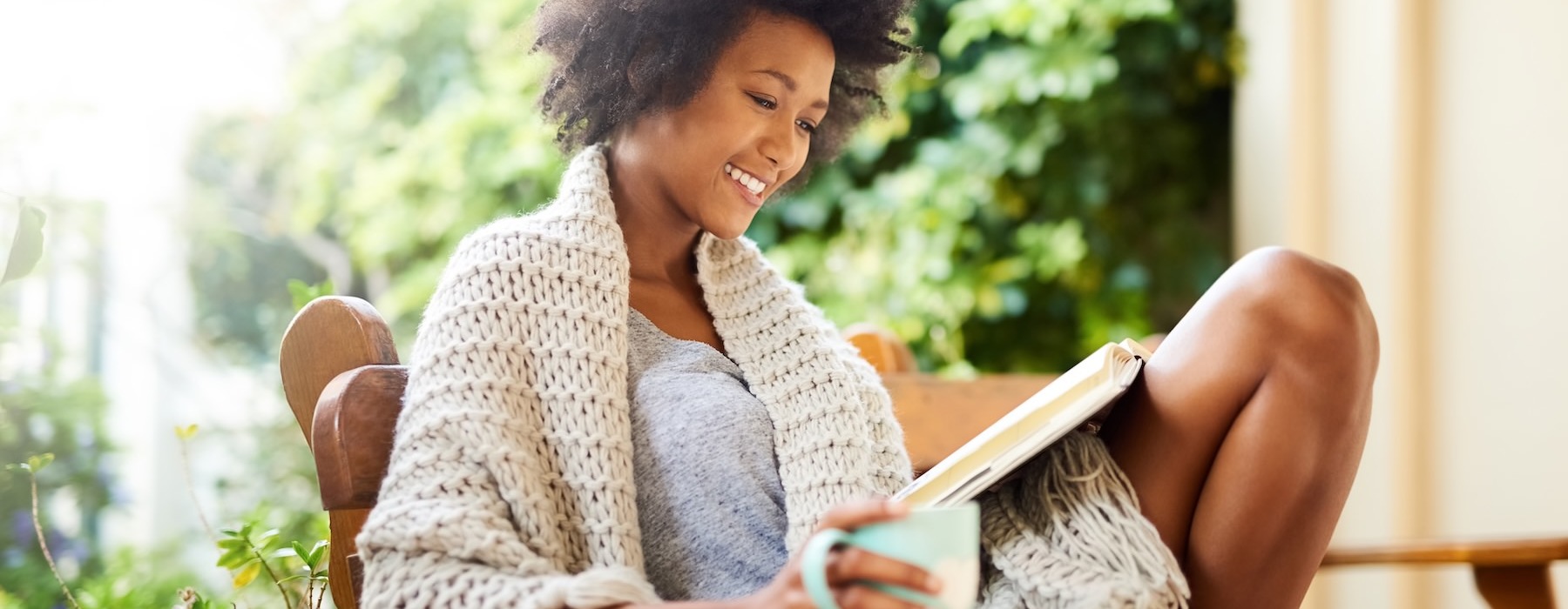 a person reading a book